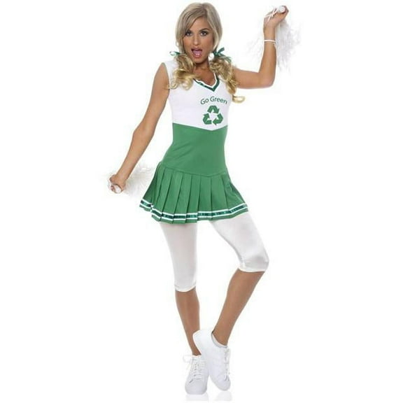 Women's Go Green Recycle Cheerleader Costume