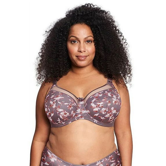 Women's Goddess Best GD6162 Kayla Banded Underwire Bra (Gray Blossom 36G)