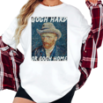 thumbnail image 1 of Women's Gogh Hard Or Gogh Home Funny Van Art Meme Graphic T Shirt Casual Short Sleeve Round Neck Top White S-5XL, 1 of 5