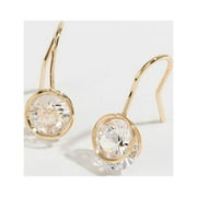 Women's Gold Dazzlers Cubic Zirconia Round Drop Earrings by Howard's