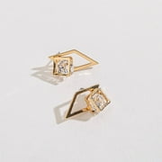 Women's Gold Diamond Jacket Dazzler Earrings by Howard's