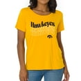 thumbnail image 1 of Women's Gold Iowa Hawkeyes Scarlet Scoop Neck T-Shirt, 1 of 2
