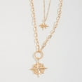thumbnail image 1 of Women's Gold Luna Layered Compass Pendant Necklace by Elsie & Zoey, 1 of 1