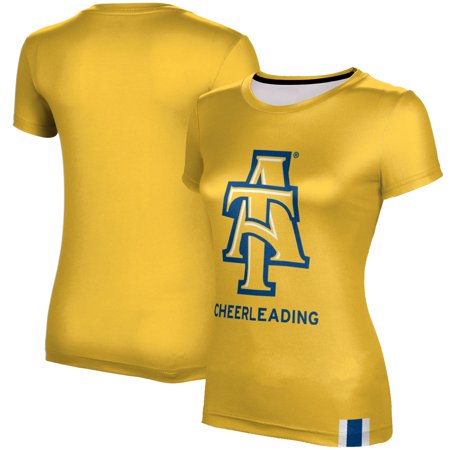 Women's Gold North Carolina A&T Aggies Cheerleading T-Shirt