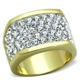 thumbnail image 1 of Women's Gold Plated Stainless Steel Engagement Ring with Top Grade Crystal - Size 7, 1 of 4