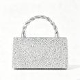 thumbnail image 1 of Women's Gold Rhinestone Evening Clutch Bag, Crystal Top Handle Purse, Sparkly Formal Wedding Handbag, 1 of 7