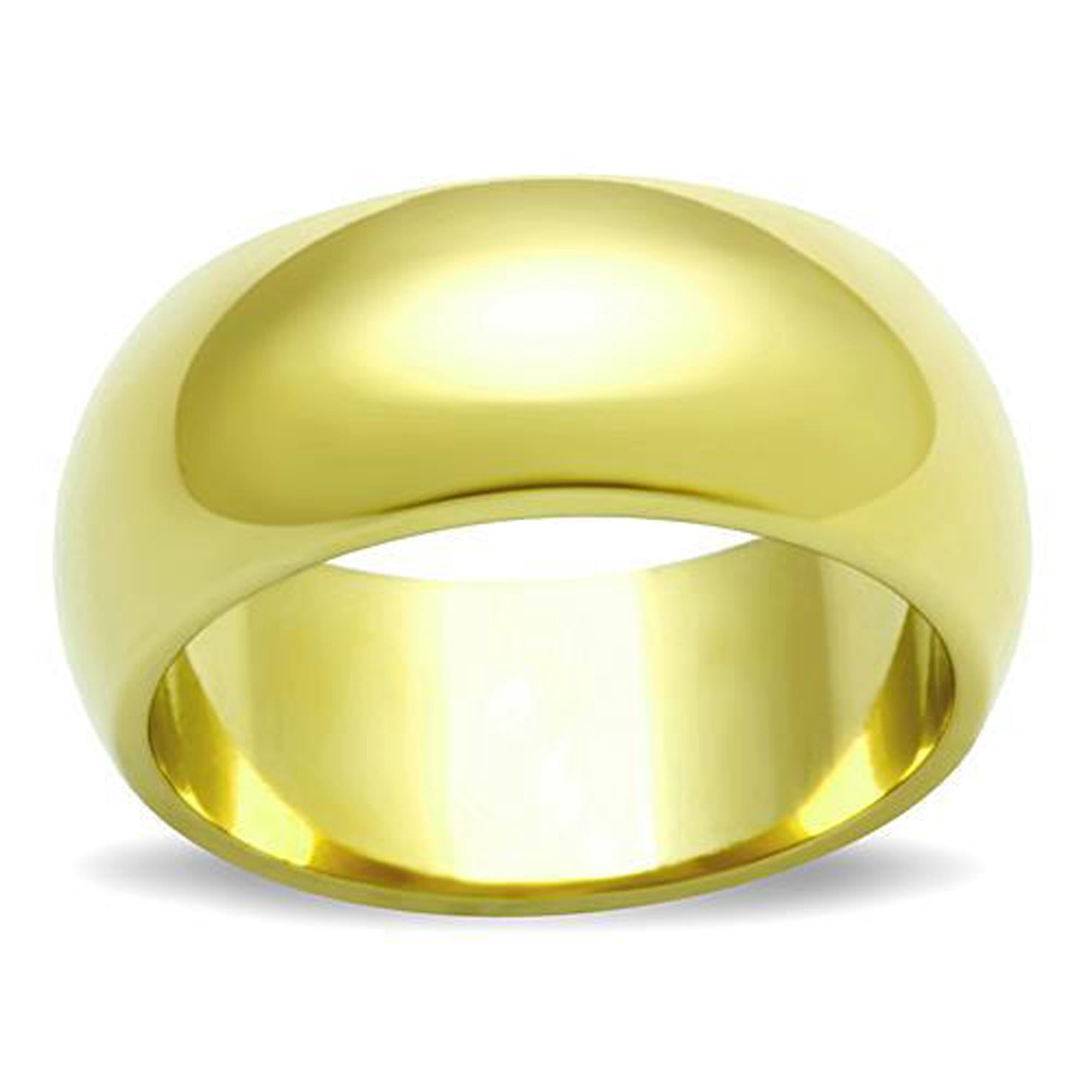 No Stone Rings Women's Gold Stainless Steel No Stone Engagement Ring - Size 11 (Pack ...