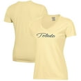 thumbnail image 1 of Women's  Gold Toledo Rockets Script Logo Comfort Wash V-Neck T-Shirt, 1 of 3