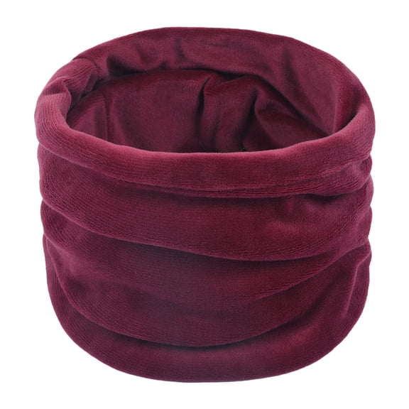 Women's Gold Velour Loop Scarf for Autumn and Winter, Single Circle Knit Neck Warmer for Outdoor Activities, Soft Plush Velvet Choker Style Scarf, Warm Pull-On Neck Gaiter for Cold Weather Protection