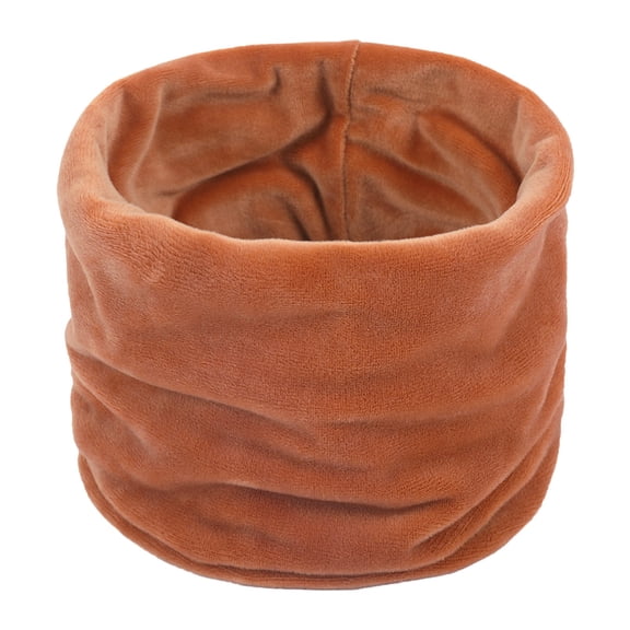 Women's Gold Velour Loop Scarf for Autumn and Winter, Single Circle Knit Neck Warmer for Outdoor Activities, Soft Plush Velvet Choker Style Scarf, Warm Pull-On Neck Gaiter for Cold Weather Protection