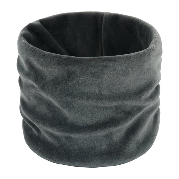 Women's Gold Velour Loop Scarf for Autumn and Winter, Single Circle Knit Neck Warmer for Outdoor Activities, Soft Plush Velvet Choker Style Scarf, Warm Pull-On Neck Gaiter for Cold Weather Protection