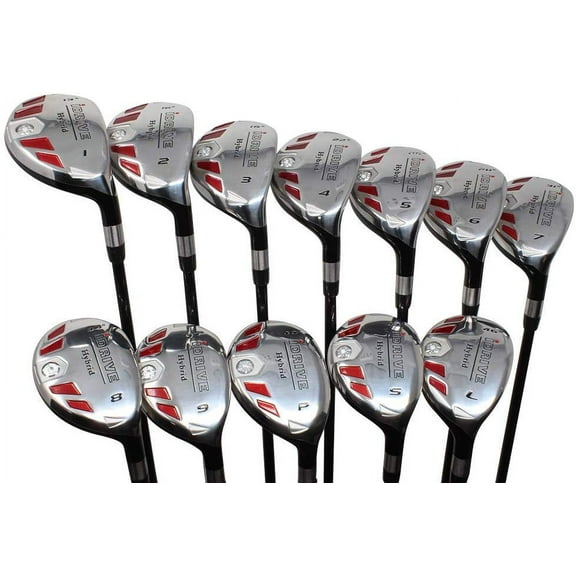 Women's Golf All Ladies iDrive Hybrids Complete Full Set which Includes: #1, 2, 3, 4, 5, 6, 7, 8, 9, PW, SW, LW. Lady Flex Right Handed Utility L Flex Club