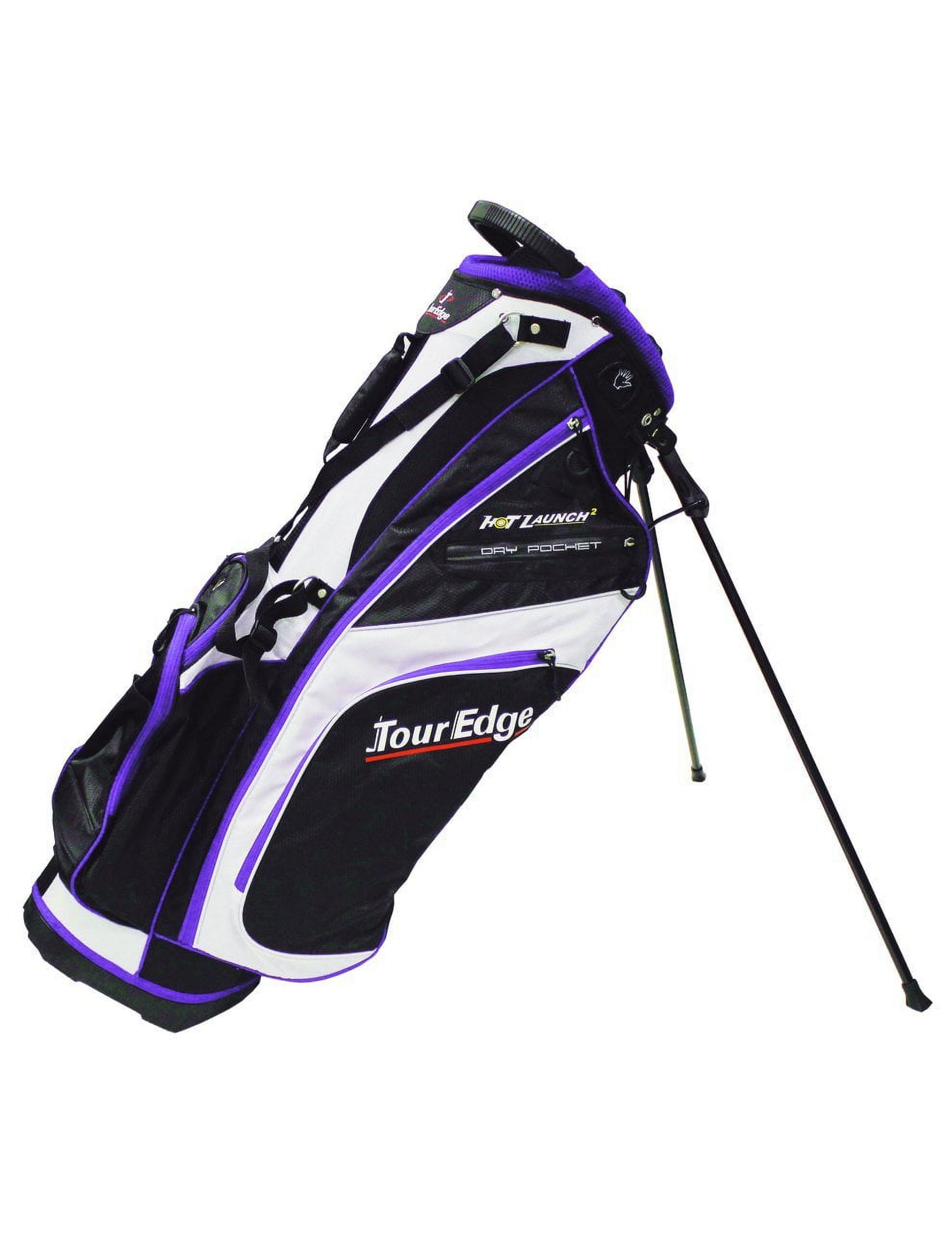 Women's Golf Hot Launch 2 Stand Bag, Black/Purple
