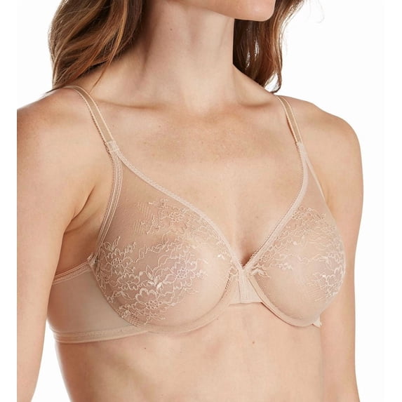 Women's Gossard 13001 Glossies Lace Sheer Bra (Nude 30F)
