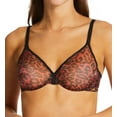 thumbnail image 1 of Women's Gossard 13101 Glossies Leopard Sheer Bra (Black/Red 34D), 1 of 4