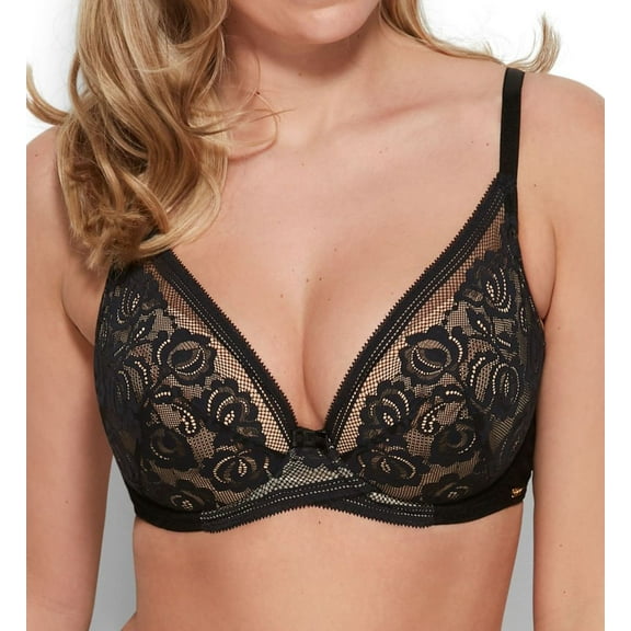 Women's Gossard 15601 Encore Padded High Apex Bra (Black/Nude 34B)