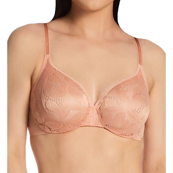 Women's Gossard 19001 Glossies Lotus Sheer Bra (Cafe Creme 36E)