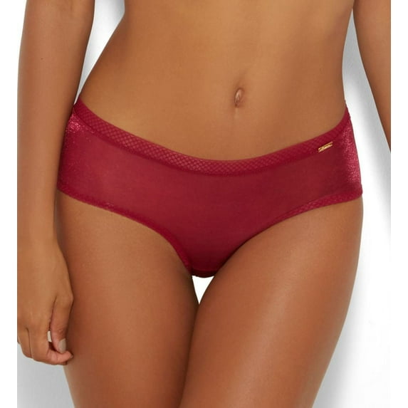Women's Gossard 6274 Glossies Sheer Short Panty (Berry Burst L)