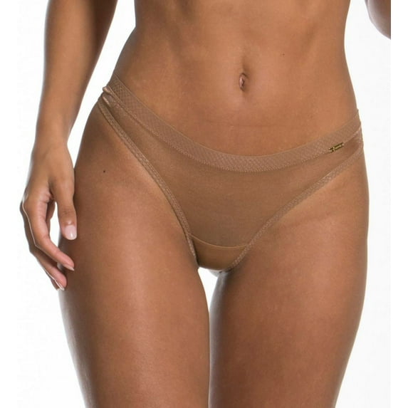 Women's Gossard 6276 Glossies Sheer Thong (Bronze M)