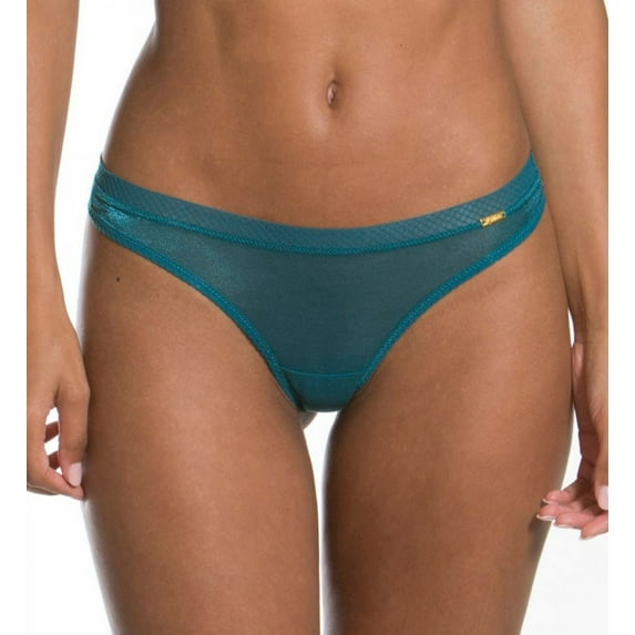 Women's Gossard 6276 Glossies Sheer Thong (Emerald S)