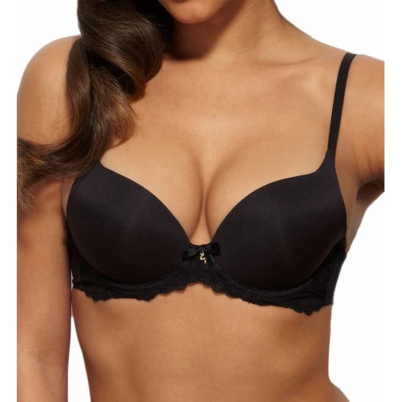 Women's Gossard 7705 Superboost Lace Band T-Shirt Bra (Black 34F)