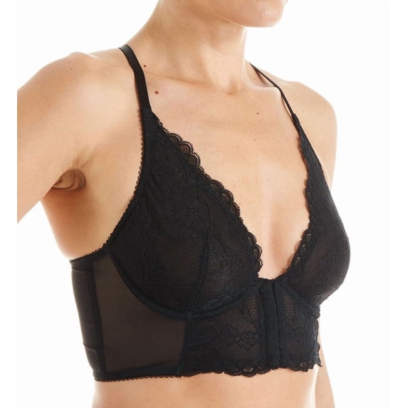 Women's Gossard 7718 Superboost Lace Deep V Underwire Bralette (Black 40D)