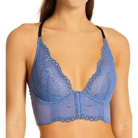 Women's Gossard 7718 Superboost Lace Deep V Underwire Bralette (Moonlight Blue 38D)
