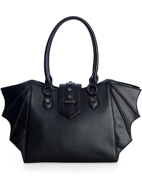Women's Gothic Annabelle Bat Handbag Winged Crossbody Purse Black Shoulder Bag