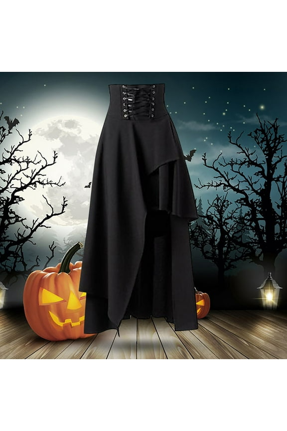 Women's Gothic Clothing Vintage Black Lace Skirts Bed Skirt Full Bed Womens Tennis Skirt Laye Skirt Athletic Skirt with Leggings Workout Skirt Midi Skirts for Women High Waist Patchwork Skirt Suede