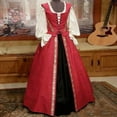 thumbnail image 1 of Women's Gothic Floral Print Fashionable Medieval Dress For Fall Winter Ball Gown, 1 of 7