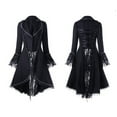 thumbnail image 1 of Women's Gothic Lace Trim Long Coat with Bell Sleeves for Halloween Party Themed Party Dress Up Clothes Role Play Pretend Play Outfit, 1 of 5