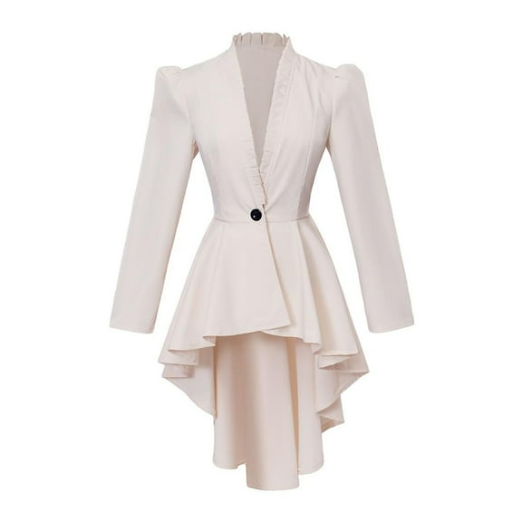 Women's Gothic Tailcoat Jacket Retro Long Sleeve Elegant Court Dress Coat