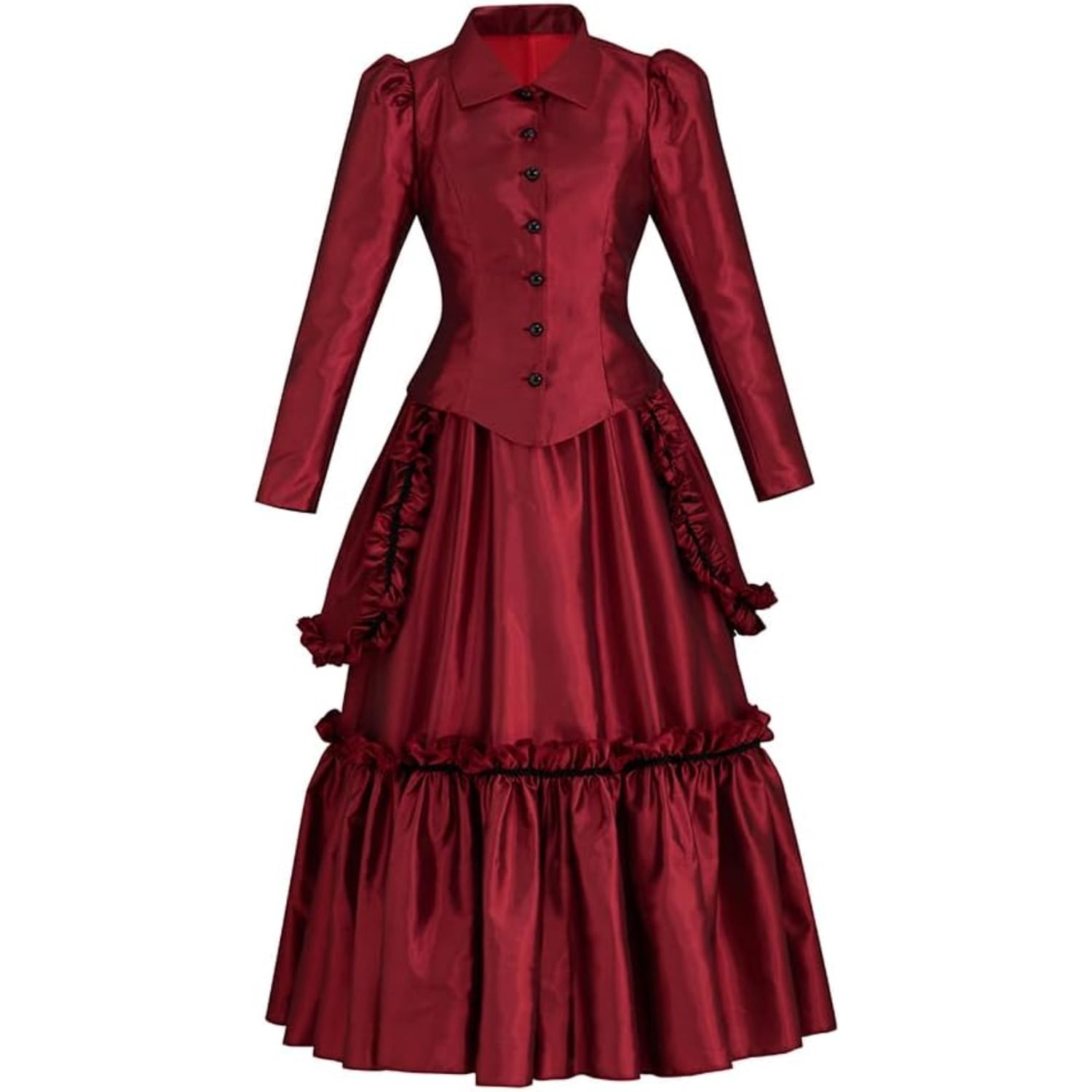 Women's Gothic Victorian Dress Steampunk Renaissance Bustle Ball Gown ...
