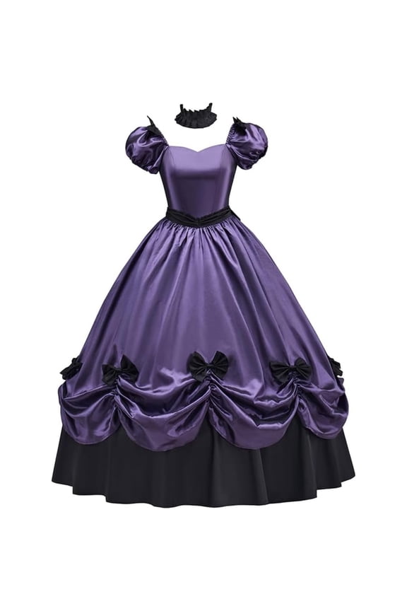 Women's Gothic Victorian Rococo Dress Civil War Southern Belle Tea Party Ball Gown