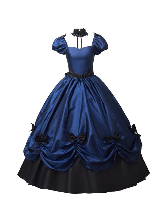 Women's Gothic Victorian Rococo Dress Civil War Southern Belle Tea Party Ball Gown