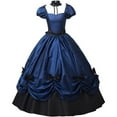 thumbnail image 1 of Women's Gothic Victorian Rococo Dress Civil War Southern Belle Tea Party Ball Gown Medieval Evening Dress, 1 of 7