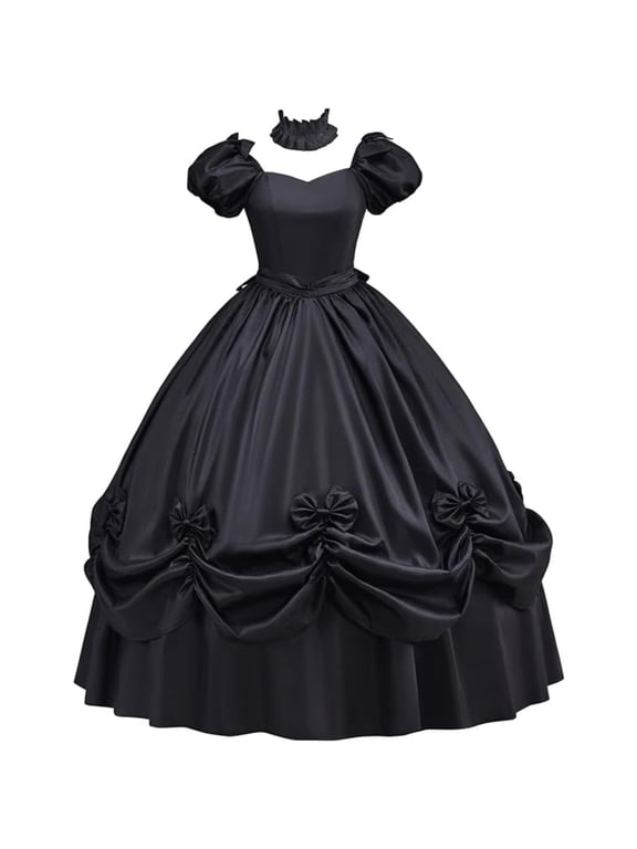 Women's Gothic Victorian Rococo Dress Civil War Southern Belle Tea Party Ball Gown