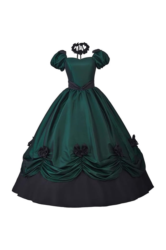 Women's Gothic Victorian Rococo Dress Civil War Southern Belle Tea Party Ball Gown