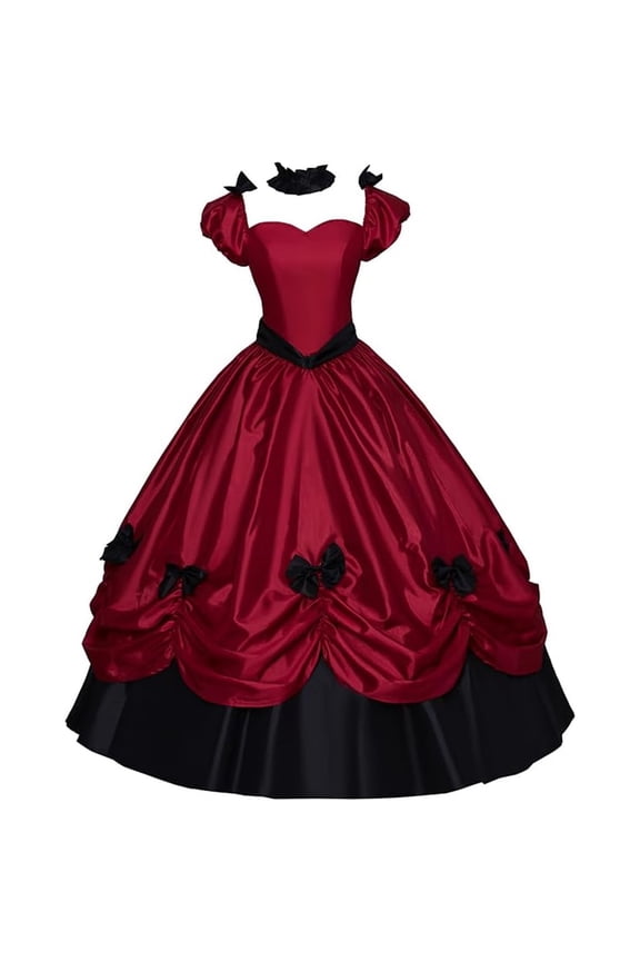 Women's Gothic Victorian Rococo Dress Civil War Southern Belle Tea Party Ball Gown