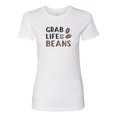 thumbnail image 1 of Women's Grab Life By The Beans Ladies Short Sleeve T-shirt-White-xl, 1 of 4