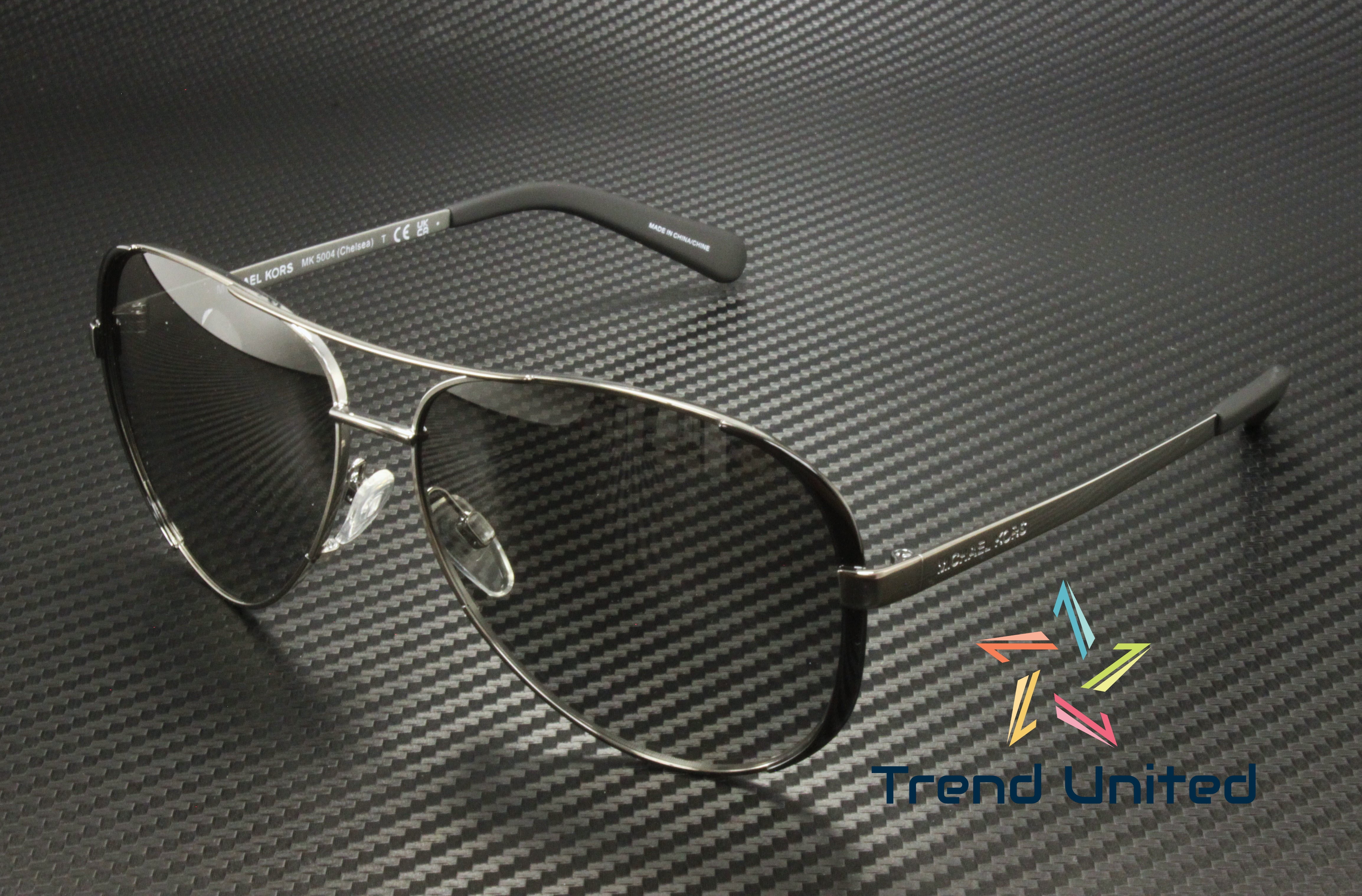 Women's Gradient Chelsea MK5004-101311-59 Black Aviator Sunglasses