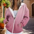 thumbnail image 1 of Women's Gradient Color Zipper Hoodie, Half Zip Stand Collar Pullover with Pocket, Oversized Casual Long Sleeve Sweatshirt for Streetwear, Daily Wear and Outdoor Activities Wine XL, 1 of 7