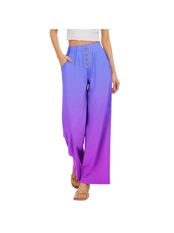 Women's Gradient Dye Wide Leg Dance Studio Pants Lightweight Pants Women Athletic Capris Parachute Pants Woman Cute Shorts for Women Cropped Trouser Beach Pants for Women Vacation Beach Pants