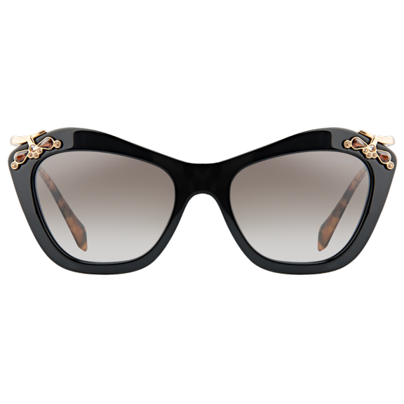 Women's Gradient MU03PS-1AB0A7-53 Black Butterfly Sunglasses