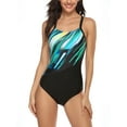 thumbnail image 1 of Women's Gradient One Piece Sport Swimwear Quick Dry Crossback Athletic Bath Suit, 1 of 8