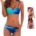 thumbnail image 1 of Women's Gradient Print Tankini Set, Two Piece Swimsuit, Beach Pool, Bathing Suit, 1 of 5
