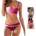 thumbnail image 1 of Women's Gradient Print Tankini Set, Two Piece Swimsuit, Beach Pool, Bathing Suit, 1 of 5