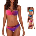 thumbnail image 1 of Women's Gradient Print Tankini Set, Two Piece Swimsuit, Beach Pool, Bathing Suit, 1 of 5