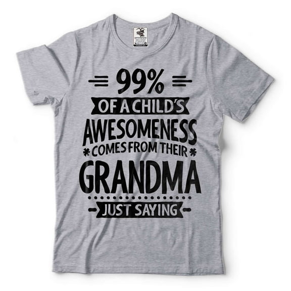 Women's Grandma T-Shirt Funny Grandma Shirt Grandma Shirts Grandmother Gift Grandmother Shirt (Small Grey)