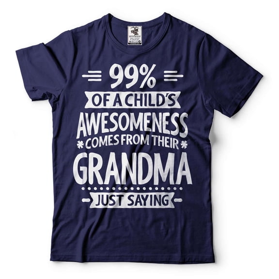 Women's Grandma T-Shirt Funny Grandma Shirt Grandma Shirts Grandmother Gift Grandmother Shirt (X-Large Navy Blue)